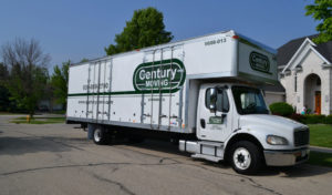 Century Moving Truck outside the house